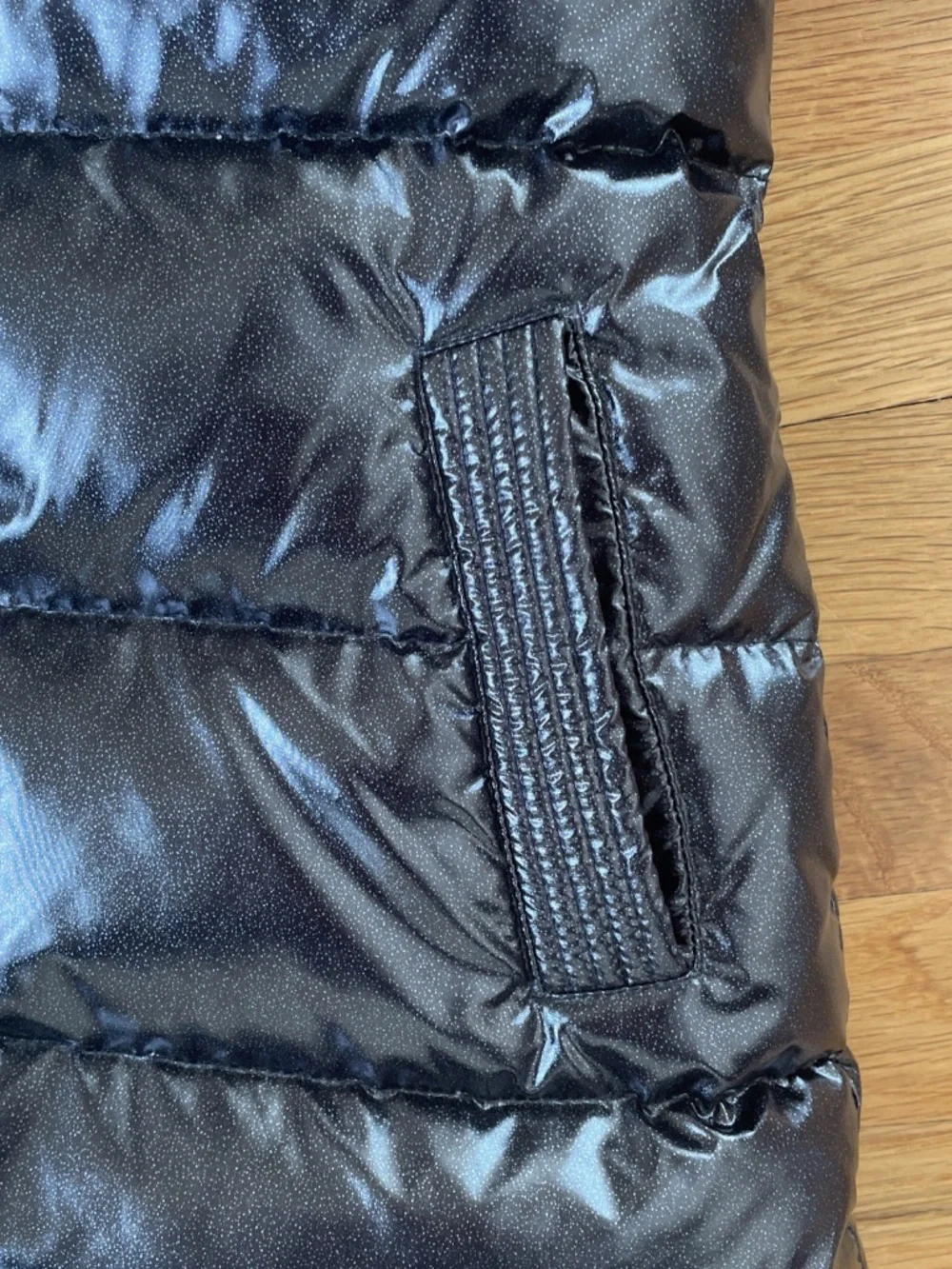 Appaman Girls Black Shimmer Duck Down Puffer Coat Long Size 12